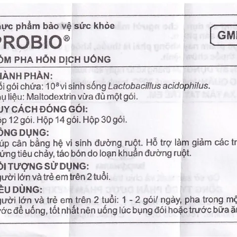 Cốm pha hỗn dịch men uống Probio Imexpharm hộp 14 gói - Cân bằng hệ vi sinh đường ruột