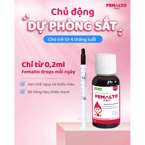 Combo Sắt Kẽm lọ Femalto & Novozinc Plus - Hỗ trợ dự phòng và giảm tình trạng thiếu sắt, kẽm ở trẻ