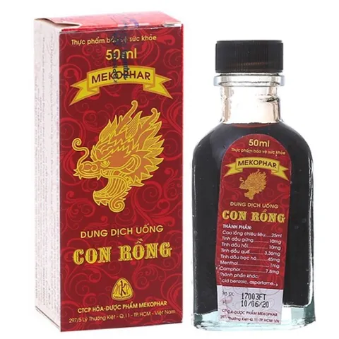 Dung dịch uống Con Rồng Mekophar hỗ trợ tăng cường sức khỏe đường ruột (50ml)