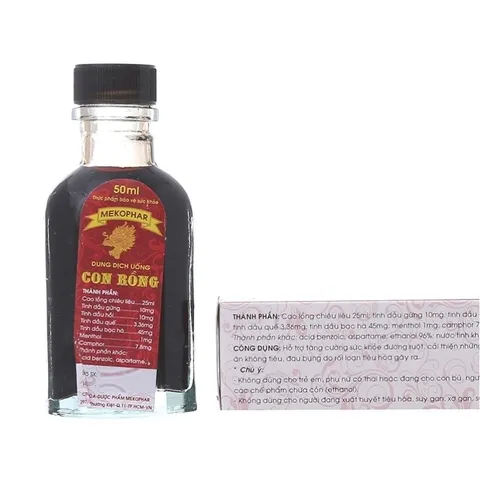 Dung dịch uống Con Rồng Mekophar hỗ trợ tăng cường sức khỏe đường ruột (50ml)