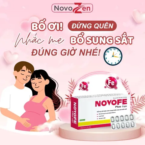 Viên uống Sắt Novofe Plus Caps - Hỗ trợ tình trạng thiếu máu, thiếu sắt - Hộp 30 viên