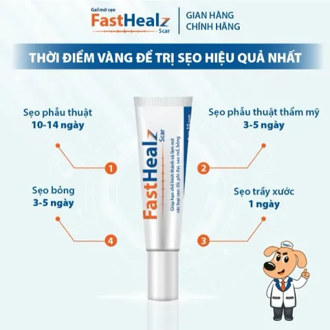 Gel mờ sẹo lồi, sẹo phì đại, sẹo bỏng, sau mổ cho mẹ và bé Fasthealz Scar 12g