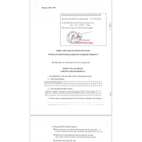 Gel mờ sẹo lồi, sẹo phì đại, sẹo bỏng, sau mổ cho mẹ và bé Fasthealz Scar 12g