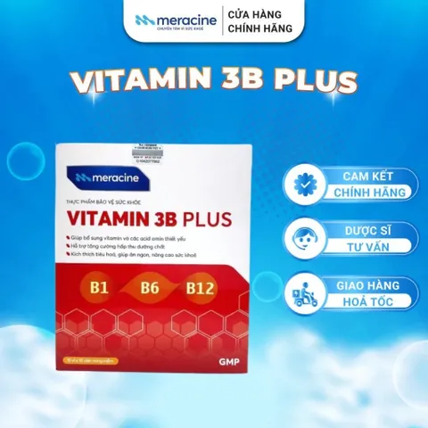 Viên uống Vitamin 3B Plus Meracine – Hỗ trợ ăn ngon, nâng cao sức khỏe (Hộp 100 viên)