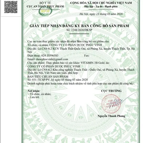 Vitamin 3B Gold Phúc Vinh Hộp 100 Viên – Bổ Sung B1 B6 B12, Giảm Mệt Mỏi, Tăng Cường Sức Khỏe