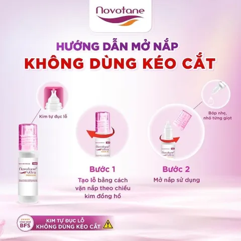 Nước mắt nhân tạo Novotane Ultra Premium 10ml hỗ trợ phục hồi mắt
