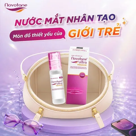 Nước mắt nhân tạo Novotane Ultra Premium 10ml hỗ trợ phục hồi mắt