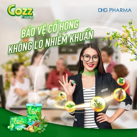 Kẹo ngậm Cozz Candy DHG - Hỗ trợ giảm ho, thông họng (Hộp 100 viên)