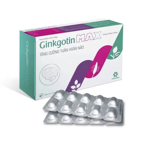 Viên uống Ginkgotin Max - Tăng Cường Tuần Hoàn Máu Não, Hỗ Trợ Tăng Cường Trí Nhớ Hộp 50 Viên