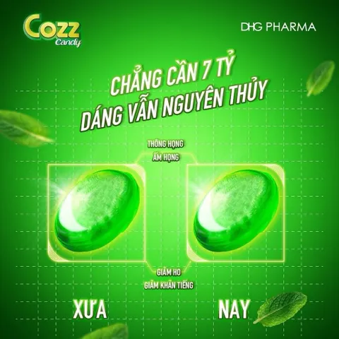 Kẹo ngậm Cozz Candy DHG - Hỗ trợ giảm ho, thông họng (Hộp 100 viên)