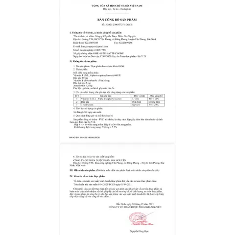 Vitamin ETDO 400IU Tín Phong hộp 30 viên - Bổ sung Vitamin E đỏ cho cơ thể, giúp chống oxy hoá, đẹp da