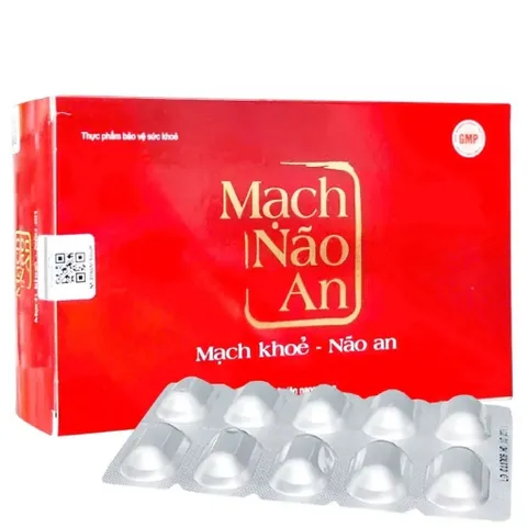 Viên uống bổ não MẠCH NÃO AN, hỗ trợ bổ huyết, hoạt huyết; giảm đau đầu, hoa mắt, chóng mặt, mất ngủ, tê bì chân tay
