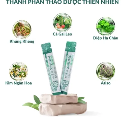 Gel giải rượu bia Giarubi Detonix hộp 20 gói x 15ml