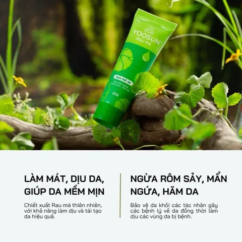 Combo chăm da thâm mụn Kem bôi da Yoosun Rau Má 25g + Kem bôi da Yoosun Nghệ 25g