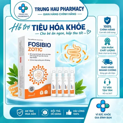 Men vi sinh  FOSIBIO ZOTIC Hộp 10 ống - Hỗ trợ tiêu hóa, tăng cường sức đề kháng, cải thiện biếng ăn