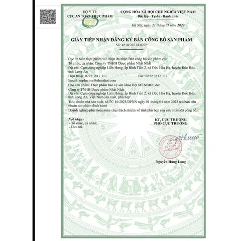 MENBIO Nhất Nhất (10 gói x 1g)