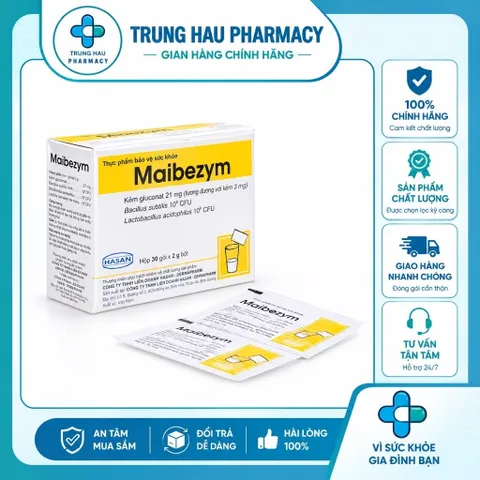 Men vi sinh Maibezym - Bổ sung lợi khuẩn, cải thiện rối loạn tiêu hóa (Hộp 30 gói)
