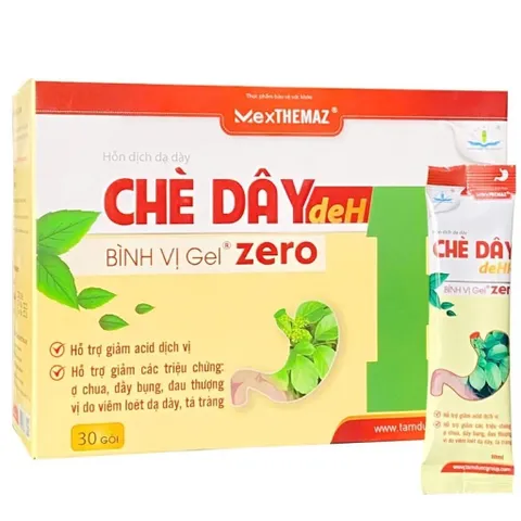 Chè dây DeHP Bình Vị Gel Zero Hộp 30 Gói - Hỗ trợ giảm acid dịch vị, ợ chua, đầy bụng, đau thượng vị
