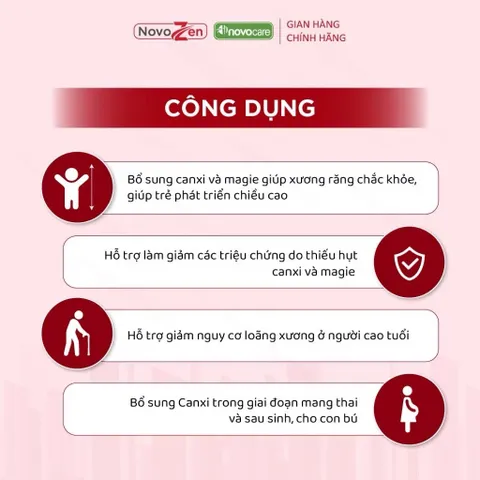 [TPBVSK] NOVOCAL MG dạng ống - Bổ sung Canxi hữu cơ dạng nước kết hợp Magie nhà NovoZen (ống 10ml)