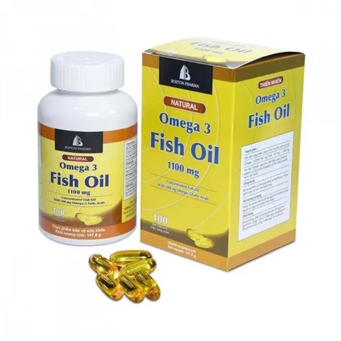 Viên uống dầu cá thiên nhiên Omega 3 Fish Oil 1100mg Boston Pharma- Lọ 100 viên
