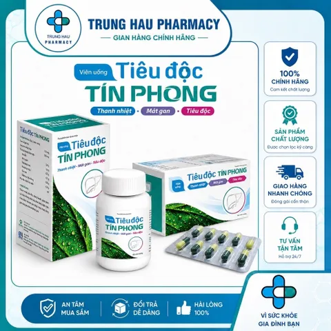 Thực Phẩm Bảo Vệ Sức Khỏe Tiêu Độc Tín Phong - Thanh Nhiệt, Mát Gan, Giải Độc Gan, Giảm Nóng Trong