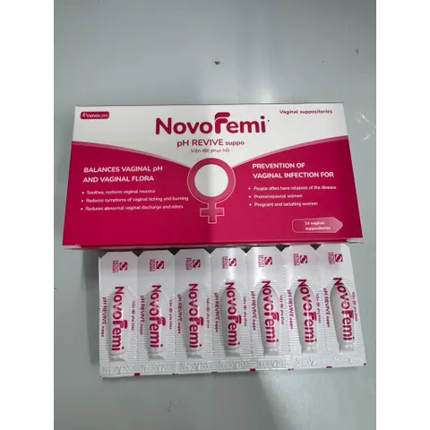 [Che Tên] Viên đặt Novofemi Hồng - Viên đặt phục hồi, cân bằng PH, bổ sung men, dưỡng ẩm, hạn chế tái nhiễm