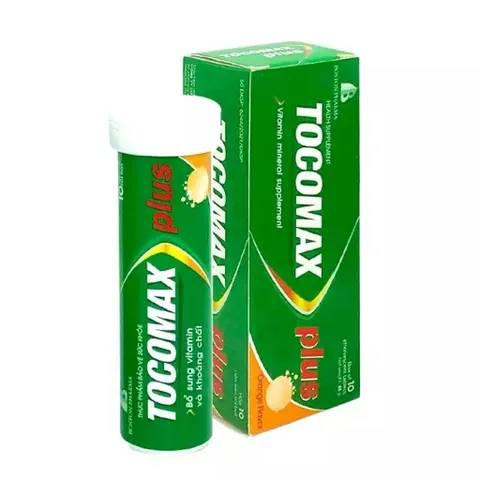 Viên sủi C Tocomax Plus Boston Pharma - Hỗ trợ tăng cường sức đề kháng (Hộp 10 viên nén sủi bọt)