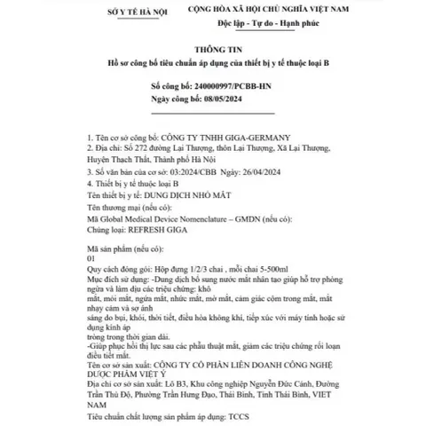 [DATE 12/2027] Nước mắt nhân tạo Refresh - Dưỡng ẩm, giảm khô mắt