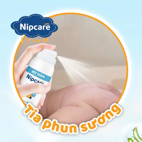 Xịt hăm Nipcare 80ml - Vệ sinh khi thay tã bỉm, ngừa hăm tả dạng phun sương