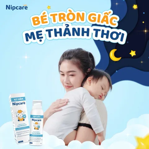 Xịt hăm Nipcare 80ml - Vệ sinh khi thay tã bỉm, ngừa hăm tả dạng phun sương