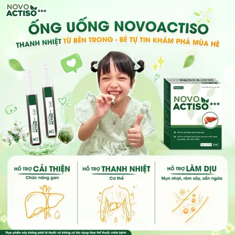 Ống uống bổ gan Novo Actiso - Hỗ trợ cải thiện chức năng gan