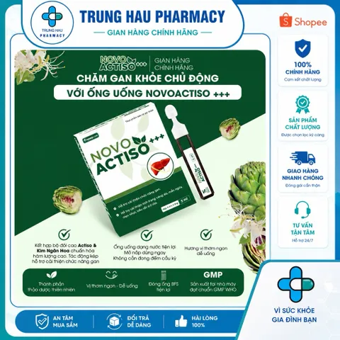 Ống uống bổ gan Novo Actiso - Hỗ trợ cải thiện chức năng gan