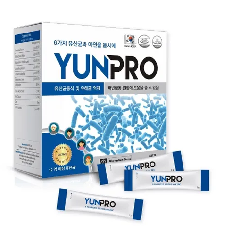 Men vi sinh Yunpro - Cân bằng vi sinh, bảo vệ hệ tiêu hoá Hộp 60 gói