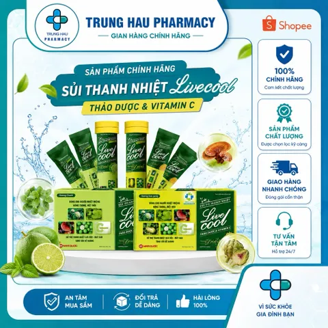 Bột sủi Nam Dược LiveCool hỗ trợ thanh nhiệt, mát gan (Hộp 10 gói x 7g)