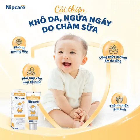 Kem dưỡng ẩm Nipcare - Hỗ trợ dưỡng ẩm cho bé da khô do các vấn đề về chàm sữa, viêm da cơ địa
