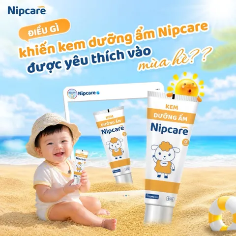 Kem dưỡng ẩm Nipcare - Hỗ trợ dưỡng ẩm cho bé da khô do các vấn đề về chàm sữa, viêm da cơ địa