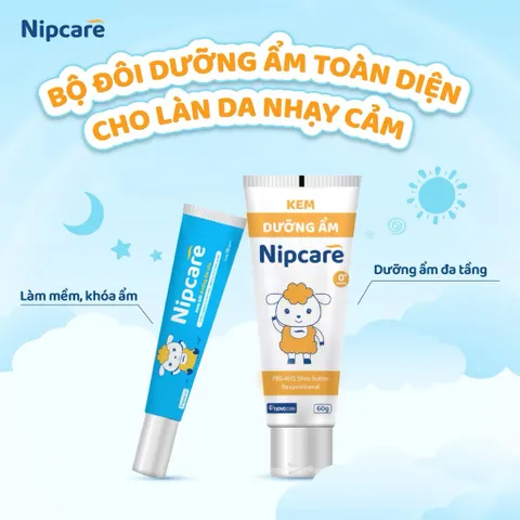Kem dưỡng ẩm Nipcare - Hỗ trợ dưỡng ẩm cho bé da khô do các vấn đề về chàm sữa, viêm da cơ địa