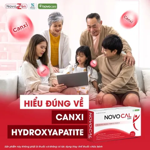 Viên uống Canxi Novocal Caps - Bổ sung canxi, mangie, d3k2 hỗ trợ xương cơ chắc khoẻ