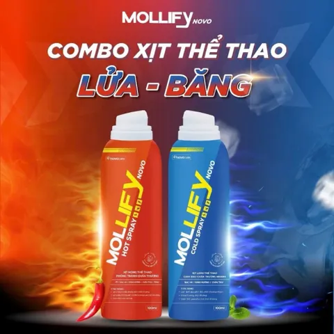 Xịt Giảm Đau Mollifynovo Warm & Pain Relief - Dầu Xoa Bóp Giảm Đau Xương Khớp, Massage Cổ Vai Gáy Chai 50ml