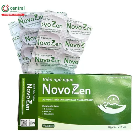 Viên uống ngủ ngon NovoZen - Hỗ trợ cải thiện tình trạng căng thẳng, mất ngủ ( Hộp 30 viên)