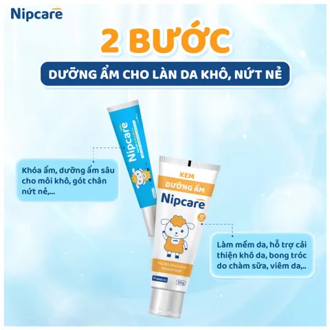 Kem bôi dưỡng ẩm Nipcare - lanolin dùng cho nứt đầu ti, nứt gót chân, khô môi, hăm tả