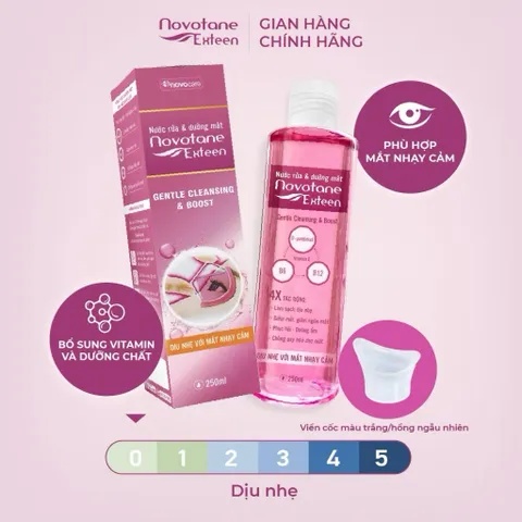 Nước rửa và dưỡng mắt Novotane Exteen - Hỗ Trợ Giảm Khô Mắt, Mỏi Mắt 250ml