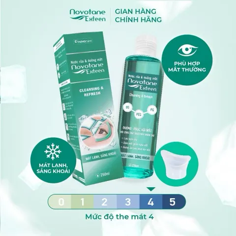 Nước rửa và dưỡng mắt Novotane Exteen - Hỗ Trợ Giảm Khô Mắt, Mỏi Mắt 250ml