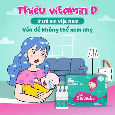 Vitamin D3K2 Sola Drop dạng 20 tép - Hỗ trợ chiều cao, răng xương chắc khoẻ