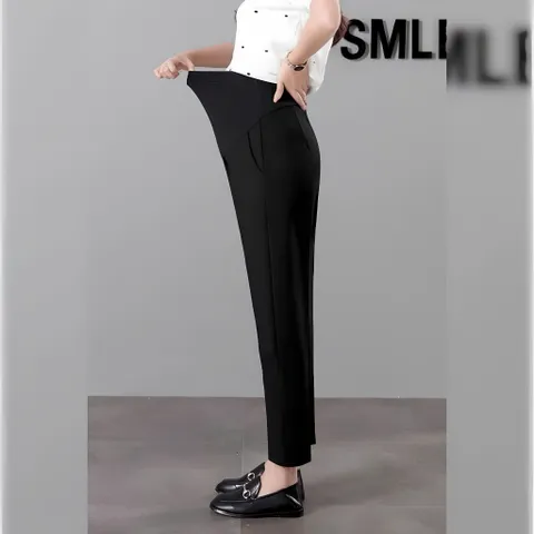 [HÀNG ĐẸP] Quần Bầu Baggy Công Sở Chất Vải Umi - Mềm Mát - Ống Đứng - Có Đáp Bụng