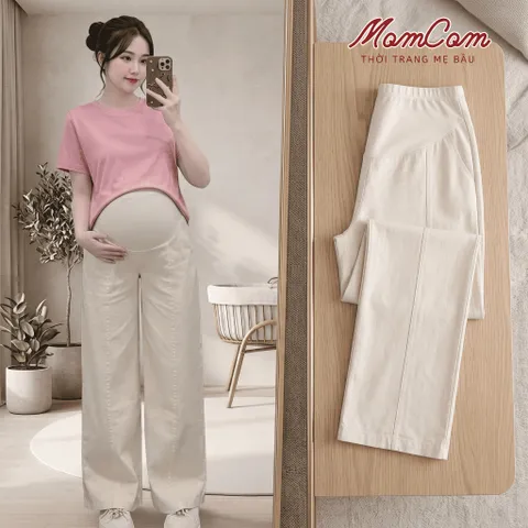 [Mẫu Mới] Quần Bầu Kaki Nhật L1 - Ống Rộng Dáng Suông Có Túi Đáp Bụng - Chun Khuy Điều Chỉnh Bigsize