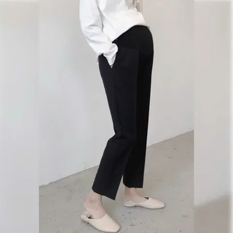[HÀNG ĐẸP] Quần Bầu Baggy Công Sở Chất Vải Umi - Mềm Mát - Ống Đứng - Có Đáp Bụng