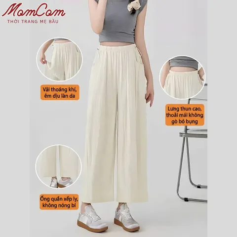 [Hot Trend] Quần Bầu Gió Lụa Loại 1 - Mềm Mát - Dáng Bom Ống Rộng - Có Dây Rút Eo Thời Trang Bigsize
