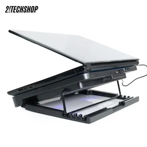 Quạt Làm Mát Laptop N99 2 Fan Lớn Hoạt Động Êm Ái, Đế Tản Nhiệt Tương Thích Mọi Dòng Máy Từ 13.3 Đến 17Inch Có Đèn LED