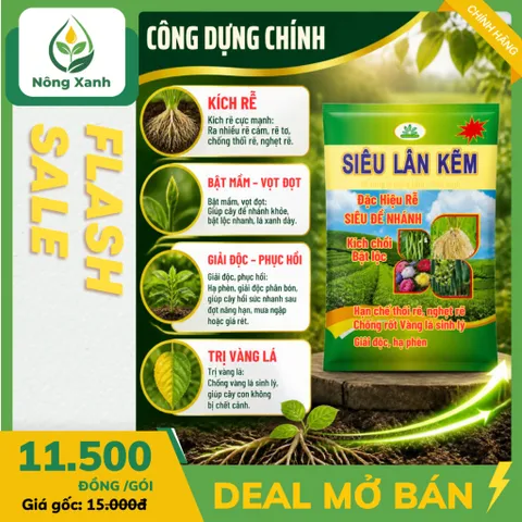 [NÔNG XANH] Phân Bón Vi Lượng SIÊU LÂN KẼM 40g - Đặc Hiệu Ra Rễ, Kích Chồi, Giải Độc Phèn